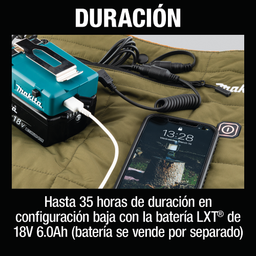 Makita ADCB200B Feature Box with text Spanish_Duracion - Thumbnail