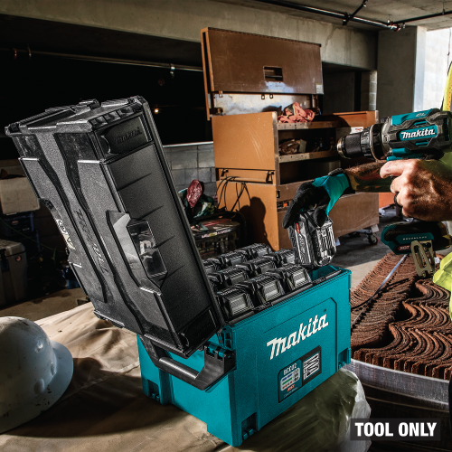 Makita BCC02 Action Shot (removing battery from case tool only) - Thumbnail