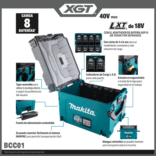 Makita BCC01 Feature Shot (Spanish Callouts) - Thumbnail