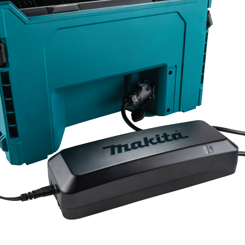 Makita BCC02 Feature Shot (charger plugged in) - Thumbnail