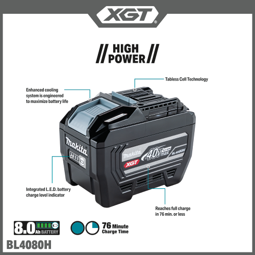 Makita BL4080H Feature Shot (Callouts) - Thumbnail