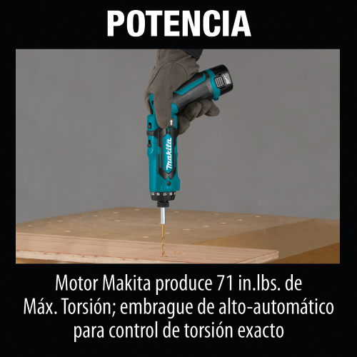 Makita DF012DSE Feature Box with text Spanish_Potencia - Thumbnail