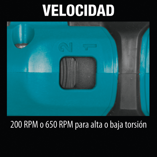 Makita DF012DSE Feature Box with text Spanish_Velocidad - Thumbnail