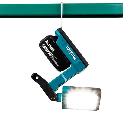 Makita DML819 Feature Shot (hanging light on) - Thumbnail