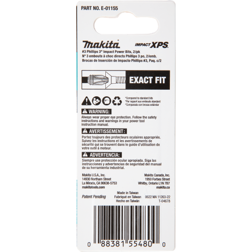 Makita E-01155 Packaging Shot (back) - Thumbnail