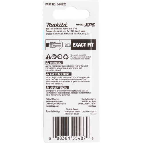 Makita E-01220 Packaging Shot (back) - Thumbnail