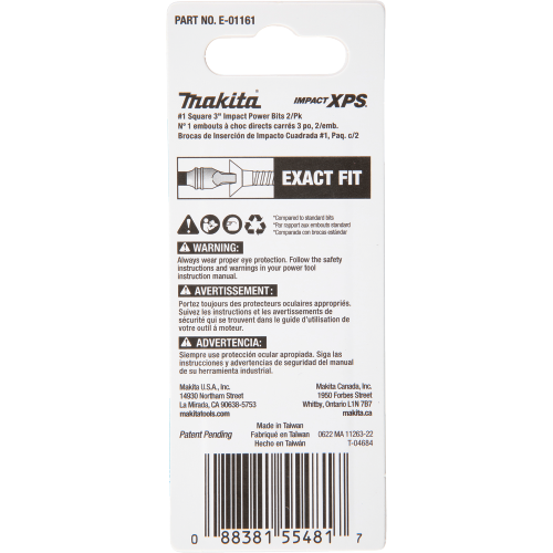 Makita E-01161 Packaging Shot (back) - Thumbnail