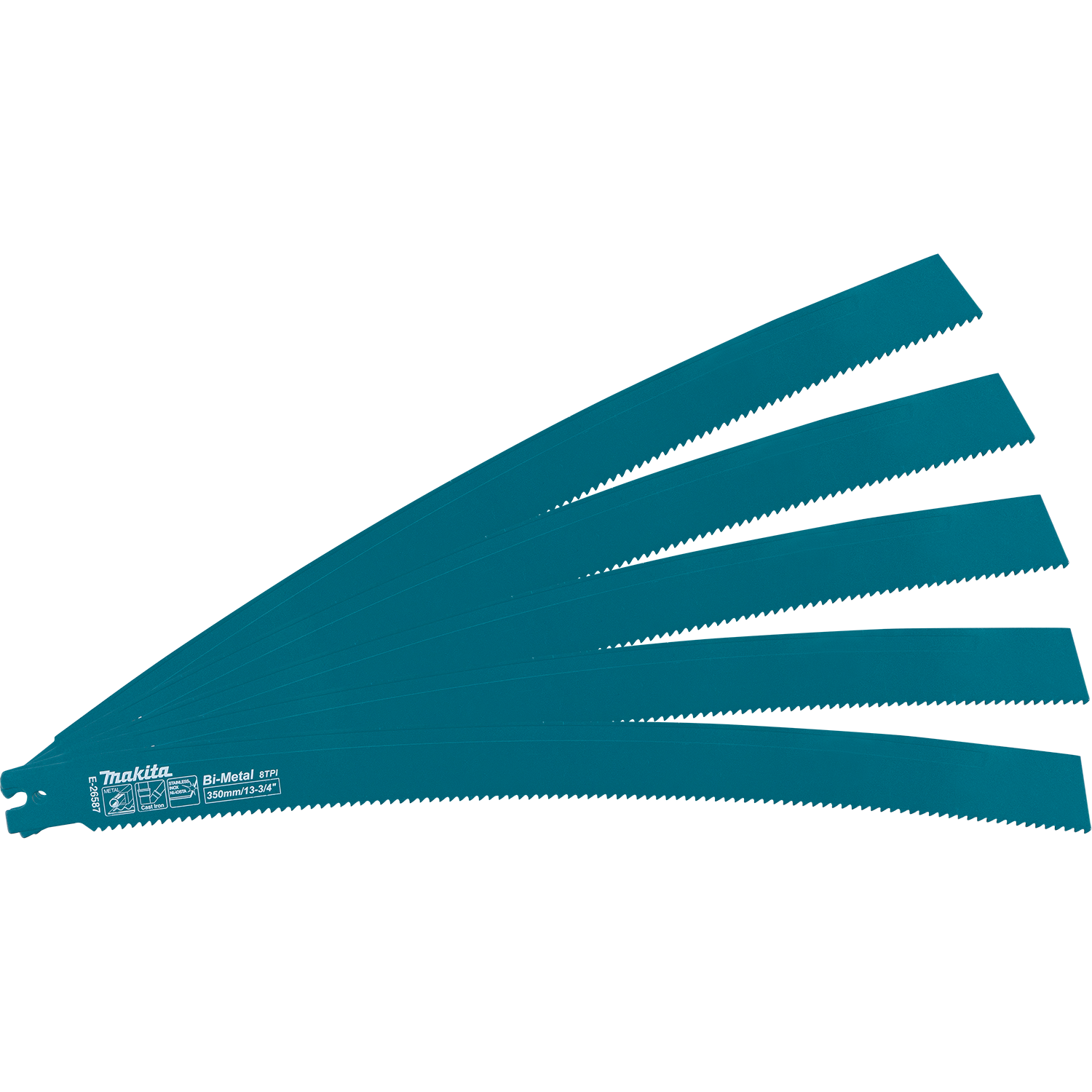 14" Curved Metal Pipe Cutting Recipro Saw Blade, 8TPI, 5/pk, GRJ03