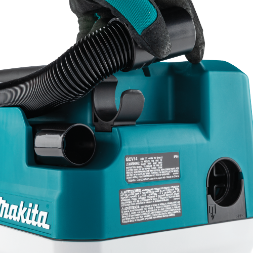 Makita GCV14Z Feature Shot (hose storage mount) - Thumbnail