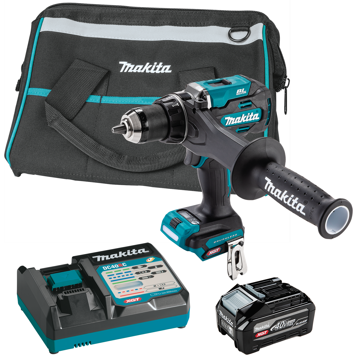 Juego de Taladro-Atornillador de 1/2" de 3 Velocidades XGT® de 40V max sin Escobillas