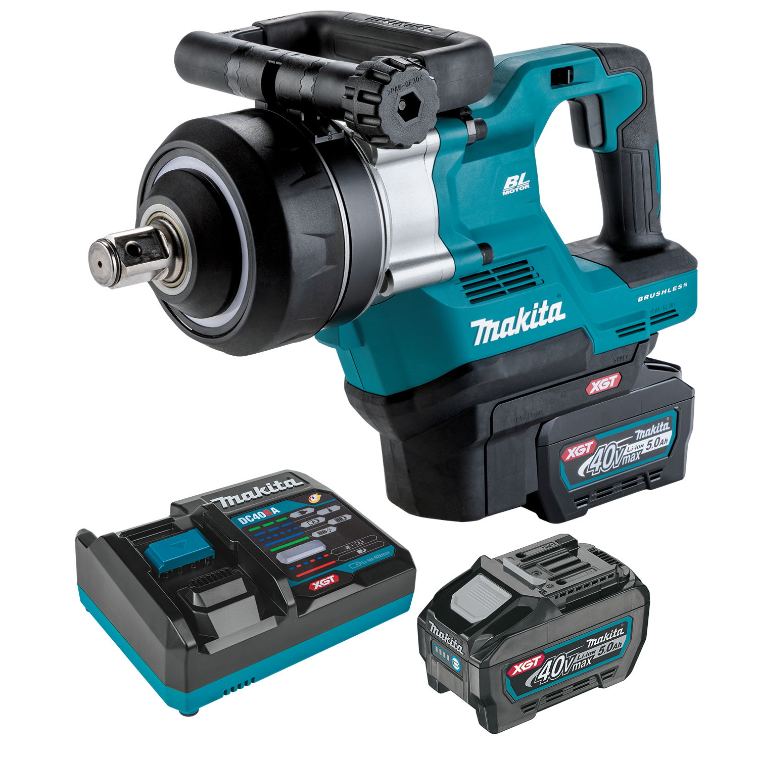 Juego de Llave de Impacto Dado y Yunque Corto de 1" de Alta Torsión y 4 Vel. XGT® de 40V max BL c/Anillo de Fricción