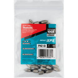 Impact XPS® #2 Phillips 1" Insert Bit, 25/pk, Bulk