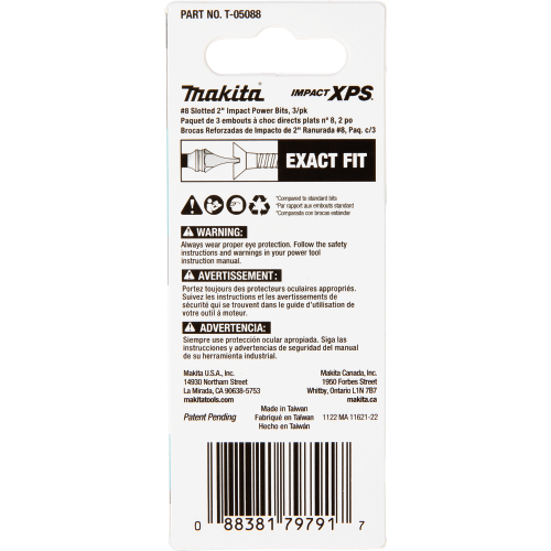 Makita T-05088 Packaging Shot (back) - Thumbnail