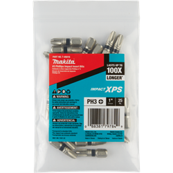 Impact XPS® #3 Phillips 1" Insert Bit, 25/pk, Bulk