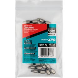 Impact XPS® #2 Square 1" Insert Bit, 25/pk, Bulk