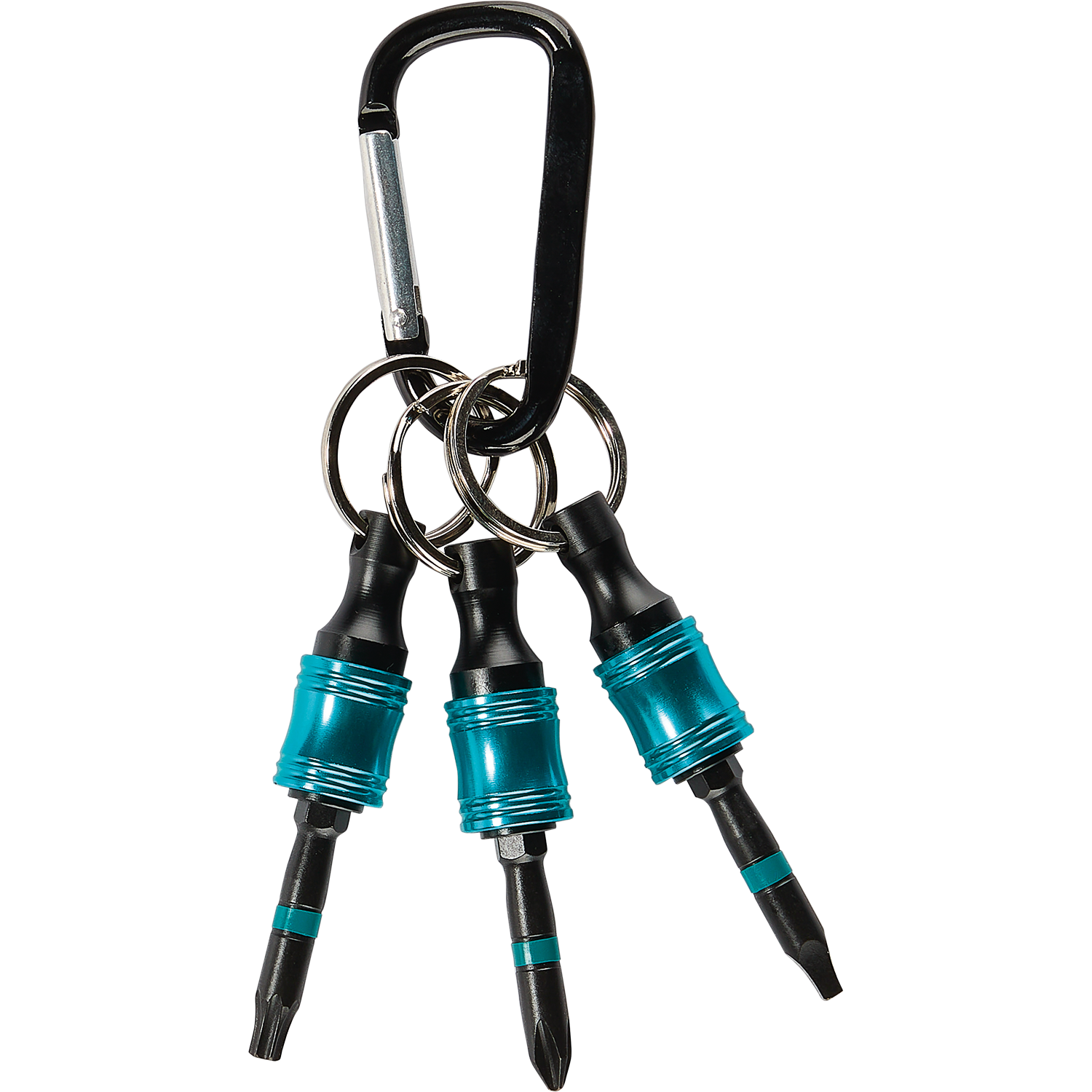 ImpactX™ 6 Pc. Individual Hex Bit Holders with 2" Power Bits and Carabiner Set