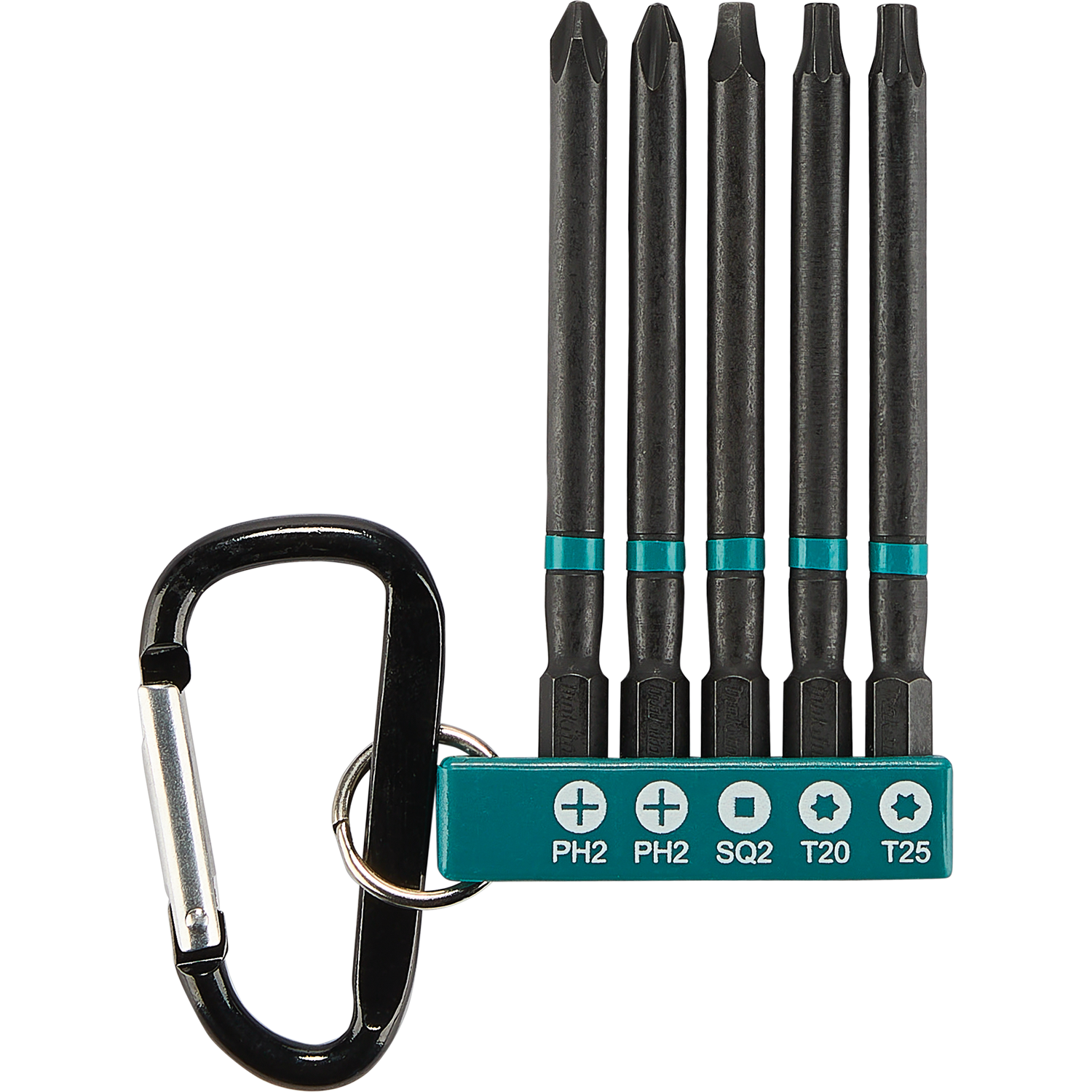 ImpactX™ 5 Pc. 3-1/2" Power Bit with Holder and Carabiner Set