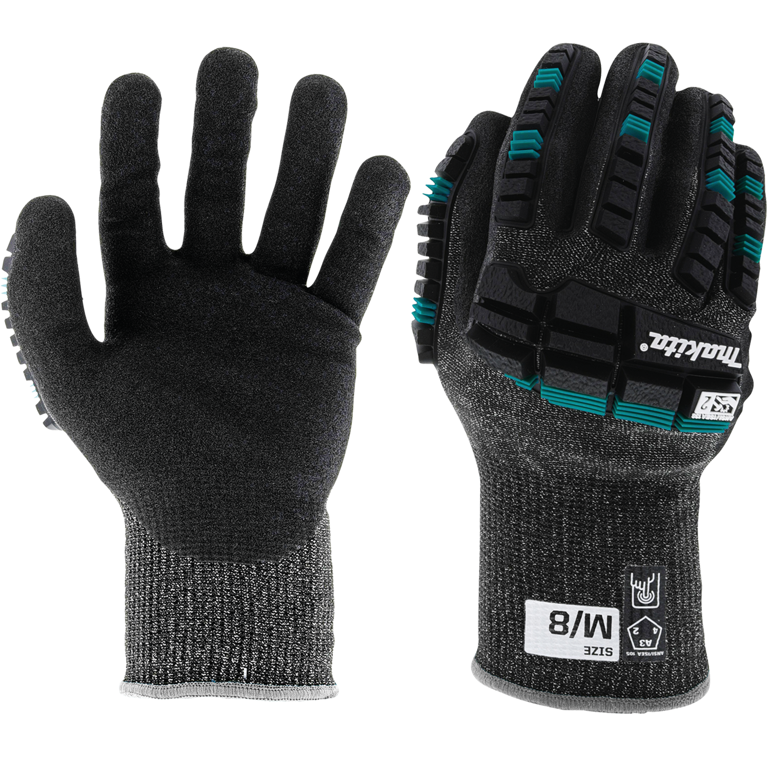 Guantes de Corte Adv FitKnit™ Nivel 3 Recubiertos de Nitrilo con Clasificación de Impacto ANSI 2, Paq. c/6 (Mediano)