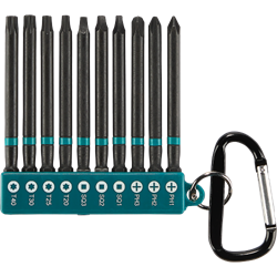 ImpactX™ 10 Pc. 3-1/2″ Power Bit with Holder and Carabiner Set