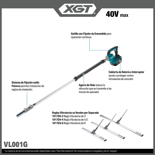 Makita VL001G Feature Shot (callouts) SPANISH - Thumbnail