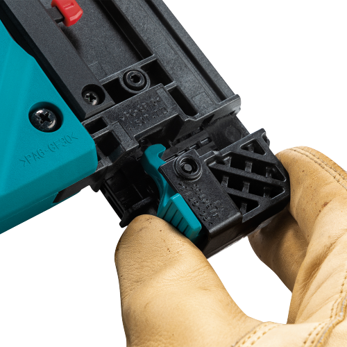 Makita XNB04Z Feature Shot (rear lock-and-load) - Thumbnail