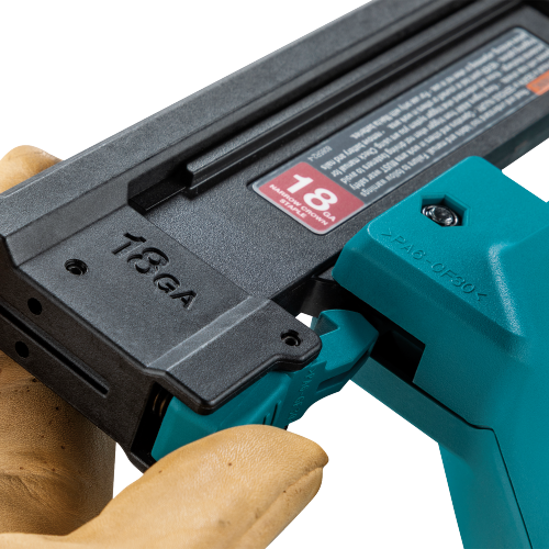 Makita XTS02Z Feature Shot (rear lock-and-load) - Thumbnail
