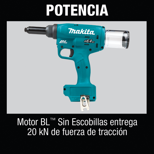 Makita XVR02Z Feature Box with text Spanish_Potencia - Thumbnail